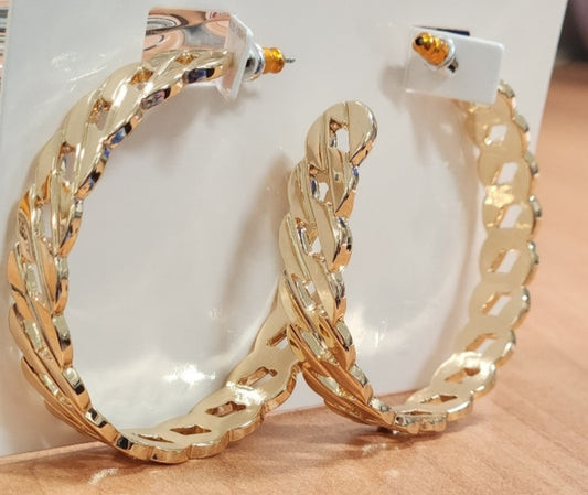 Gold hoop earrings